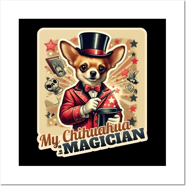 Magician Chihuahua Wall Art by k9-tee